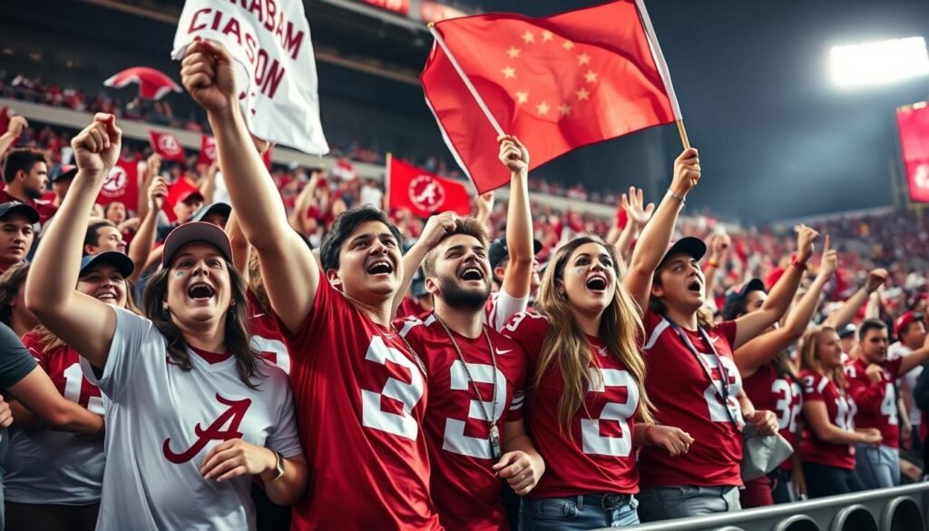 Alabama Fans Showing School Spirit